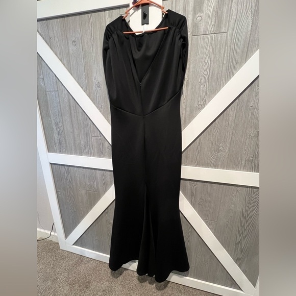 044. NEW Black Plus Size Mermaid Sleeveless Gown Formal Evening Dress 2X - Picture 6 of 7